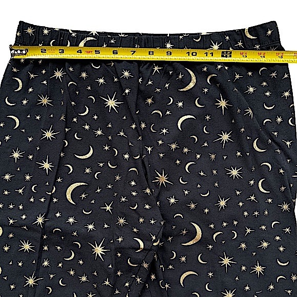 No Boundaries size Xl black leggings with gold metallic moons & stars EUC - Picture 7 of 11